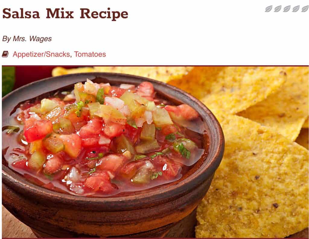 Mrs. Wages Pickle and Salsa Mixes - Yelm Food Coop