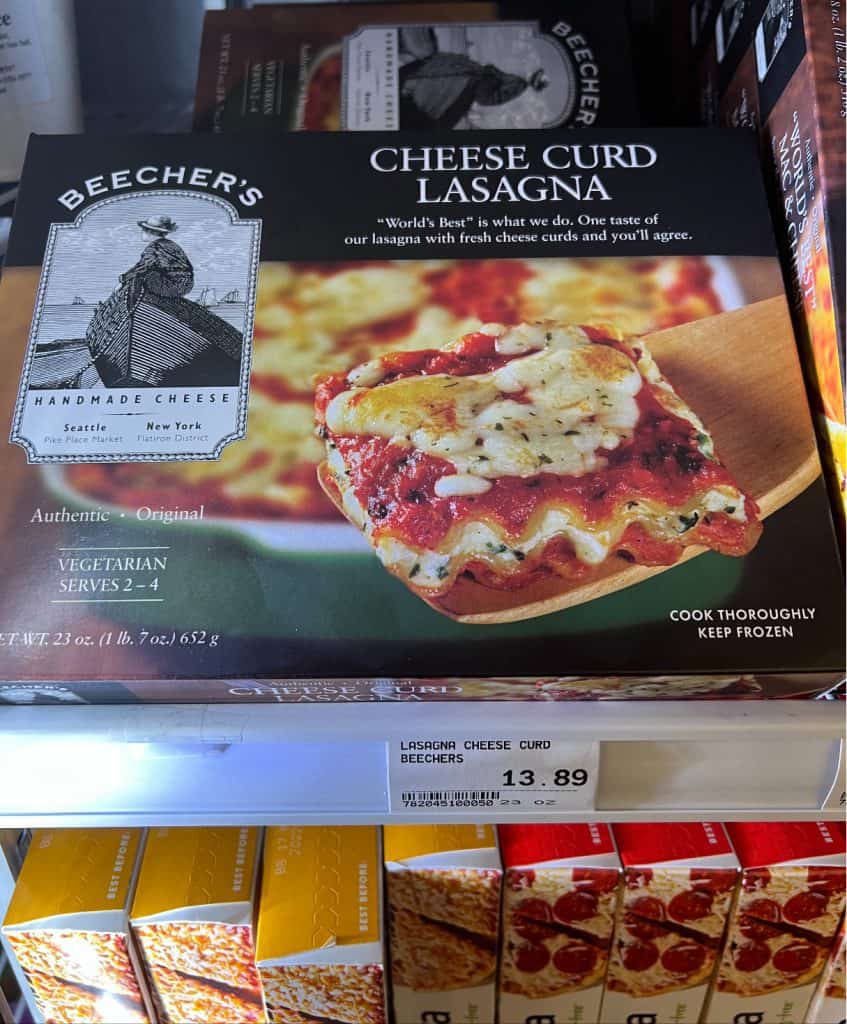 Beecher’s Cheese Curd Lasagna Yelm Food Coop