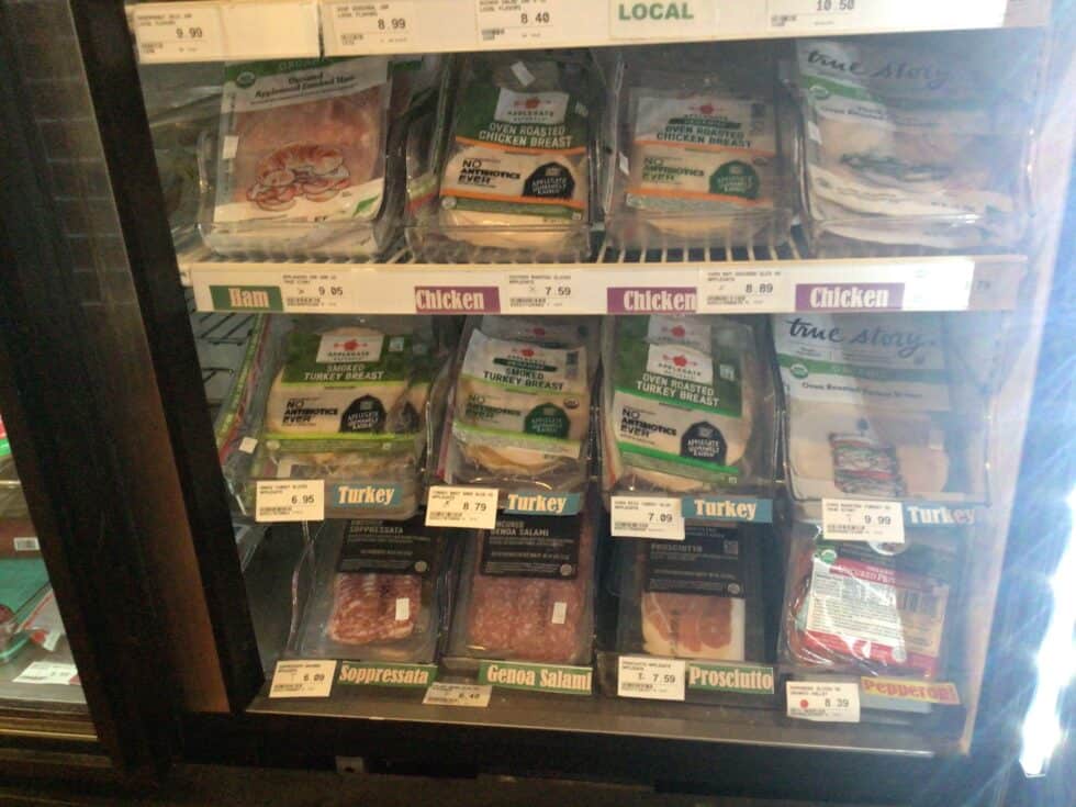 Deli meat signs Yelm Food Coop