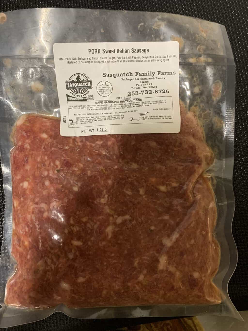 Sasquatch Family Farms Pork Yelm Food Coop