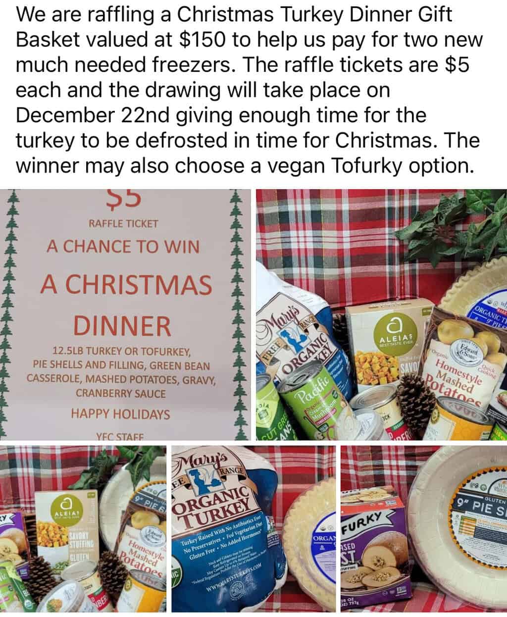 Christmas Turkey Dinner Gift Basket Raffle - Yelm Food Coop